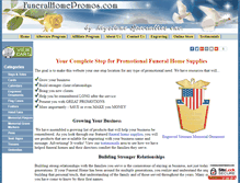 Tablet Screenshot of funeralhomepromos.com